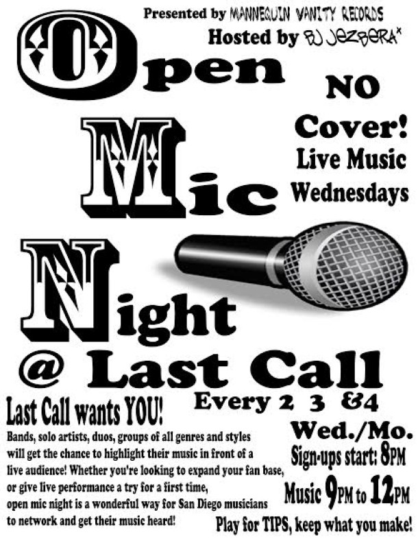 MVR Now Presenting Open Mics at Last Call