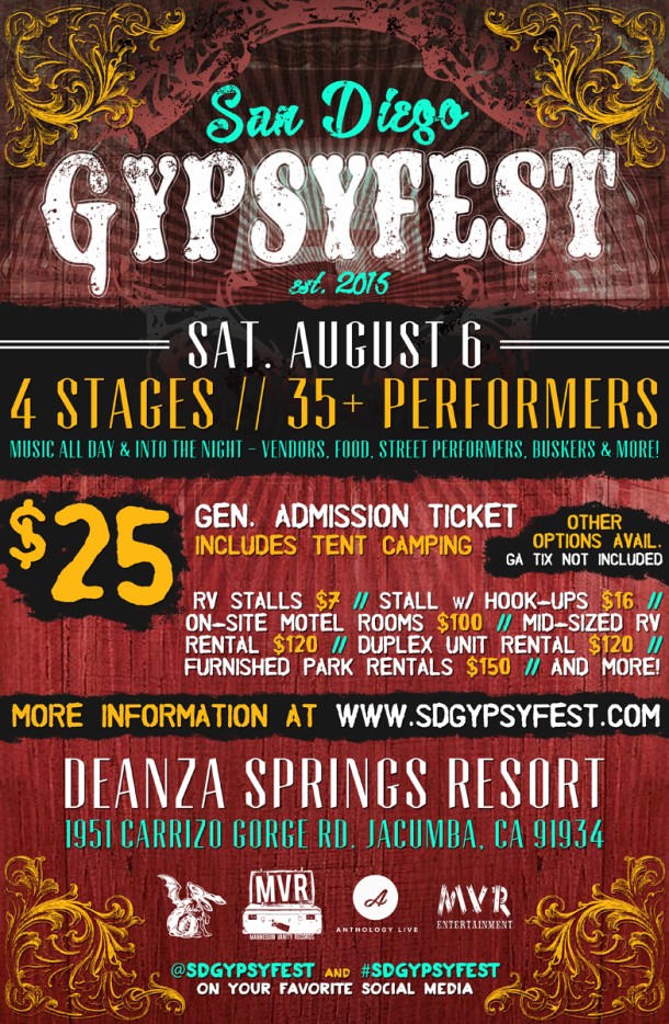SD GypsyFest Announced for Aug 6th!