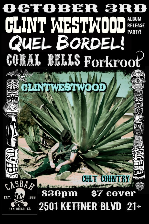 Clint Westwood “Cult Country” CD Release October 3rd!