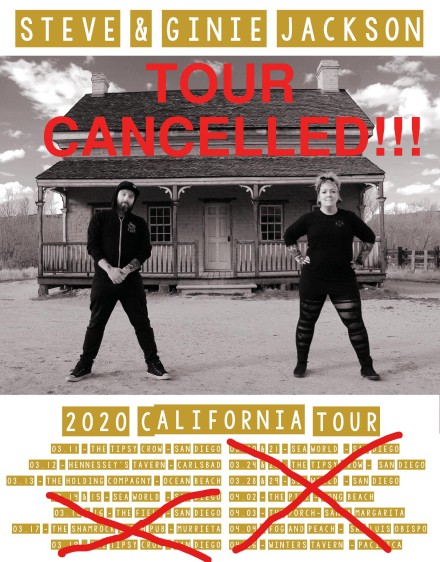 Steve & Ginie Jackson TOUR CANCELLED!